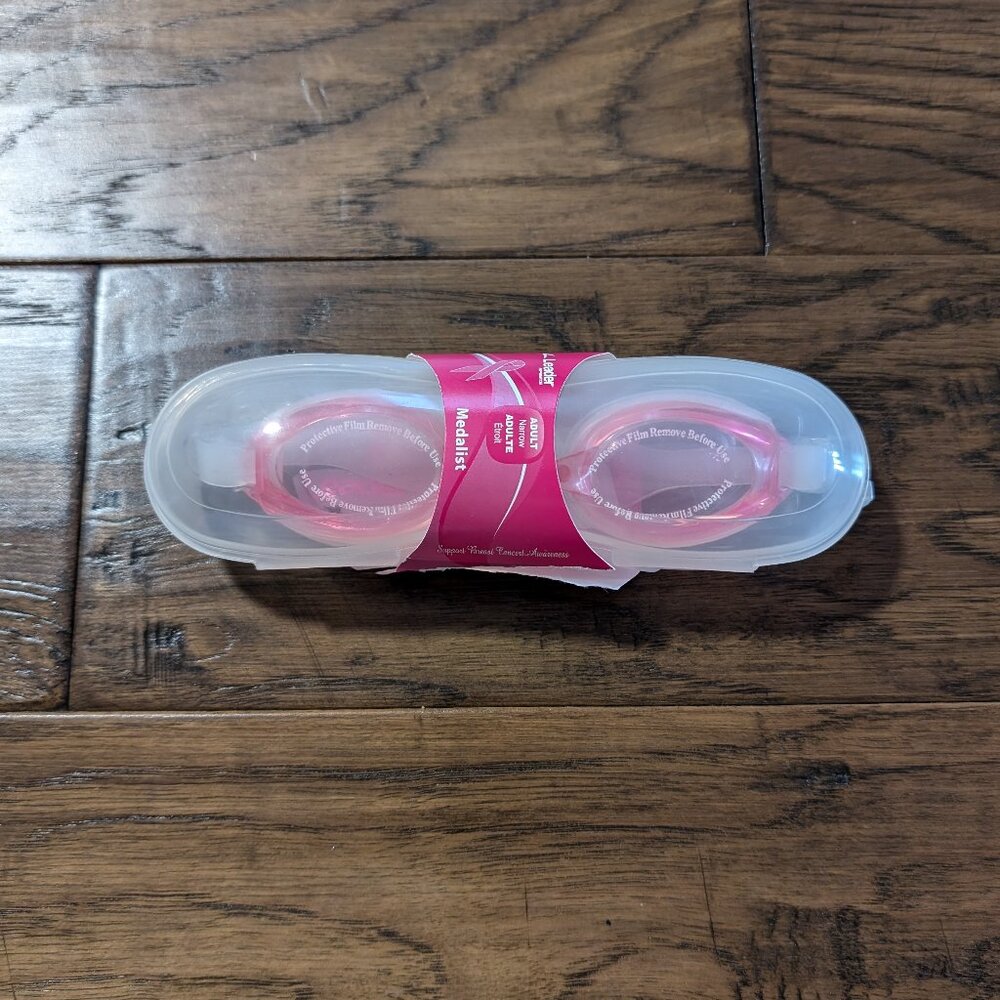 New goggles adult narrow fit pink